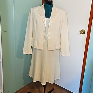 Jillian Taylor pearl color dress and jacket